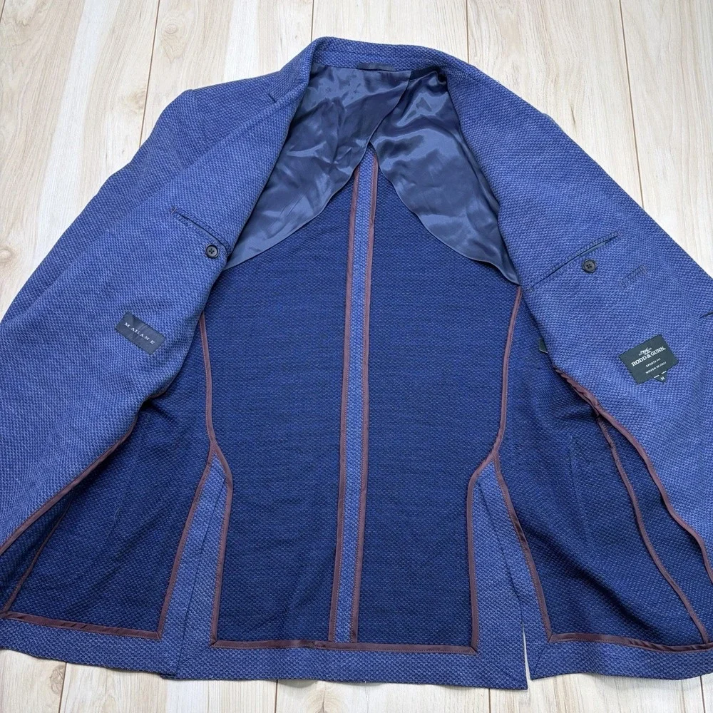 Rodd & Gunn Knit Unstructured MARLANE Wool Blend Blazer Mens Medium 38-40 Blue